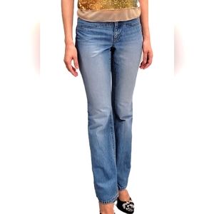 Ralph Lauren Womens Low Rise Slight Wide Leg Distressed Jeans